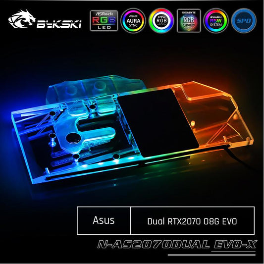 FormulaMod Bykski RTX 2070 full-cover GPU waterblock — silent local AI workload cooling