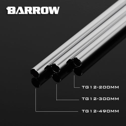 Barrow TG12/TG14/TG16, Red copper Chrome plating metal hard tube 200/300/490mm 10*12mm/12*14mm/14*16mm water cooling tube