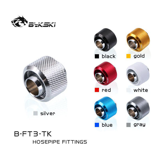Bykski Soft Tube Fitting For 10x13 10x16 13x19mm , Hose Pipe G1/4" Connector Adapter , B-FT3-TN | Water Cooling Fitting