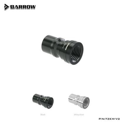 Barrow TZKM-V2 black silver water cooling fittings sealing quick coupling Male connector