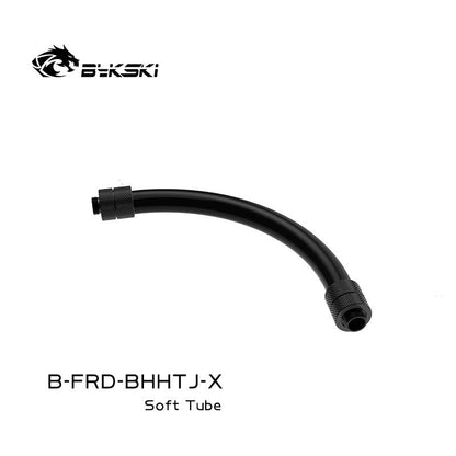 Bykski B-FRD-BHHTJ-X tout en tube souple, tube à connexion rapide avec raccord rotatif, résistance aux hautes températures anti-flexion