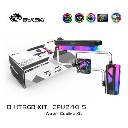 Bykski Water Cooling Kit,  Hard Tube Kit Intel /AMD GPU block whole set for computer cooling System Super PC Player, B-HTRGB-KIT