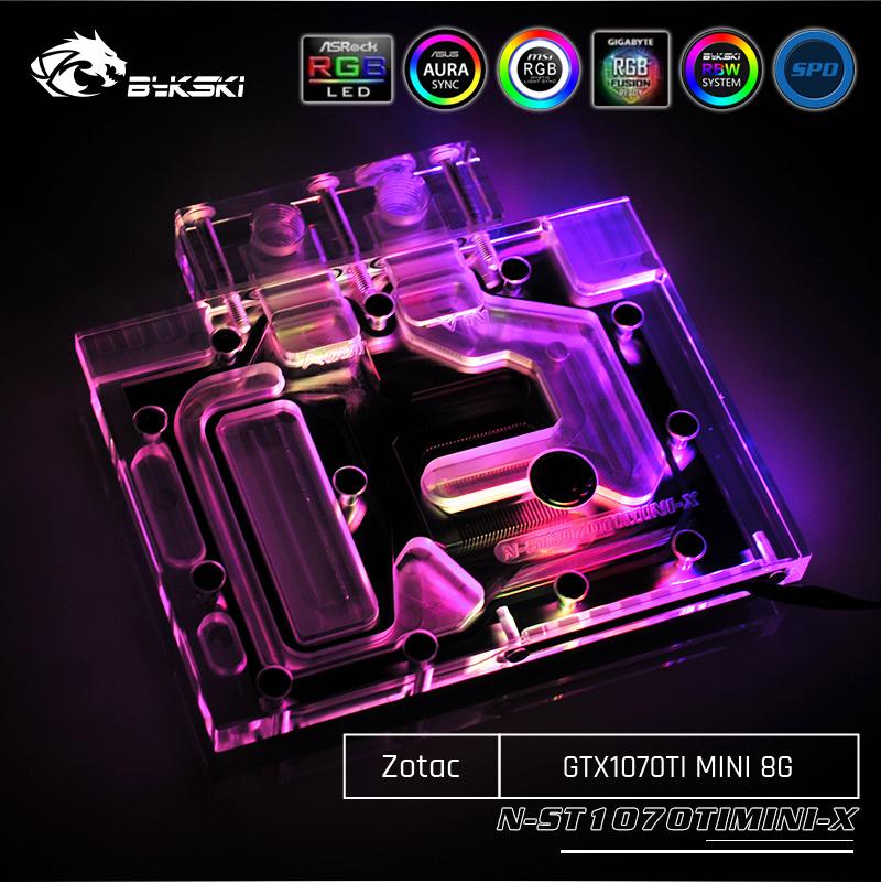 Bykski N-ST1070TIMINI-X Full Cover Graphics Card Water Cooling Block For Zotac GTX1070Ti Mini 8G | Water Cooling Block