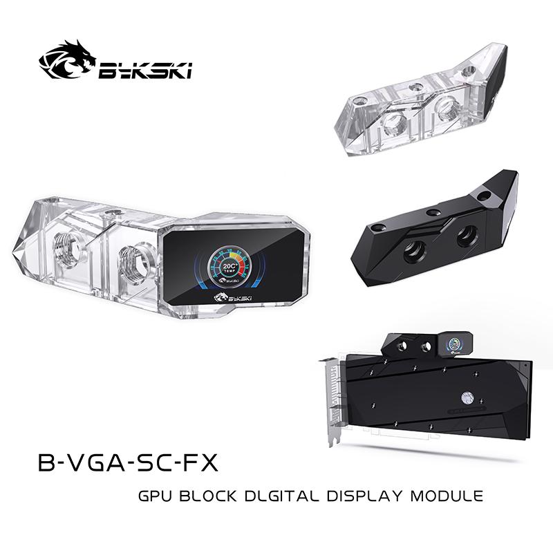 Bykski GPU Temperature Digital Display for Computer GPU Cooling Water Block Cooler With Color Display, | Water Cooling Block