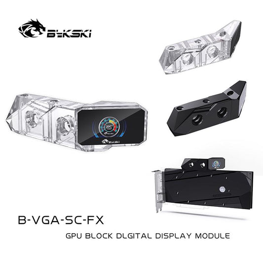 Bykski GPU Temperature Digital Display for Computer GPU Cooling Water Block Cooler With Color Display, | Water Cooling Block