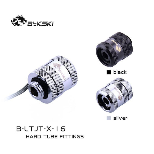 Bykski 14mm/16mm Lighting Hard Tube Fittings G1/4 Diamond Pattern In-built Light For OD14mm/OD16mm | Water Cooling Fitting