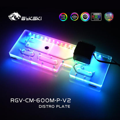 Bykski Distro Plate For CoolerMaster SL600M Case, Waterway Boards For Intel CPU Water Block & Single GPU Building, RGV-CM-600M-P