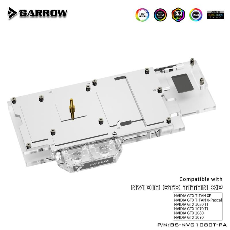 Barrow BS-NVG1080T-PA LRC RGB v1/v2 Full Cover Graphics Card Water Cooling Block for Founder | Water Cooling Block