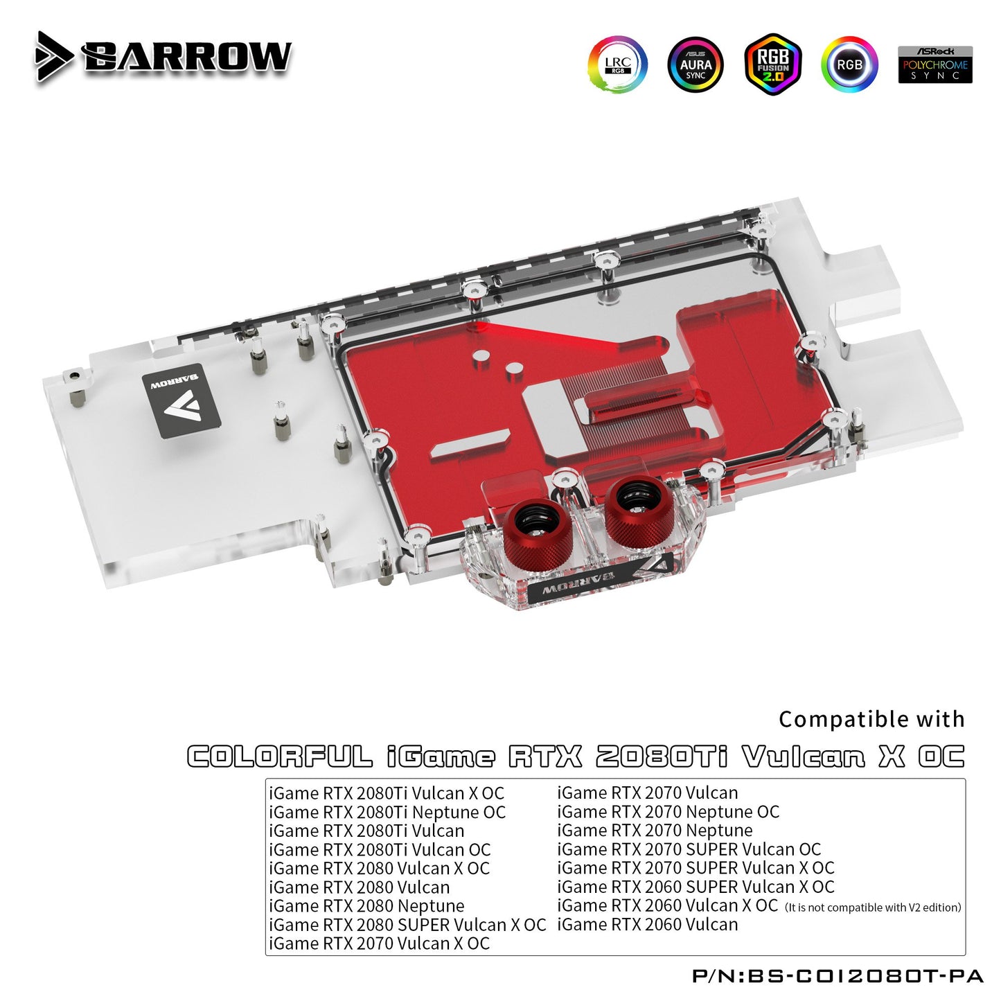 FormulaMod Barrow RTX 2080Ti full-cover GPU waterblock — silent local AI workload cooling (view 3)