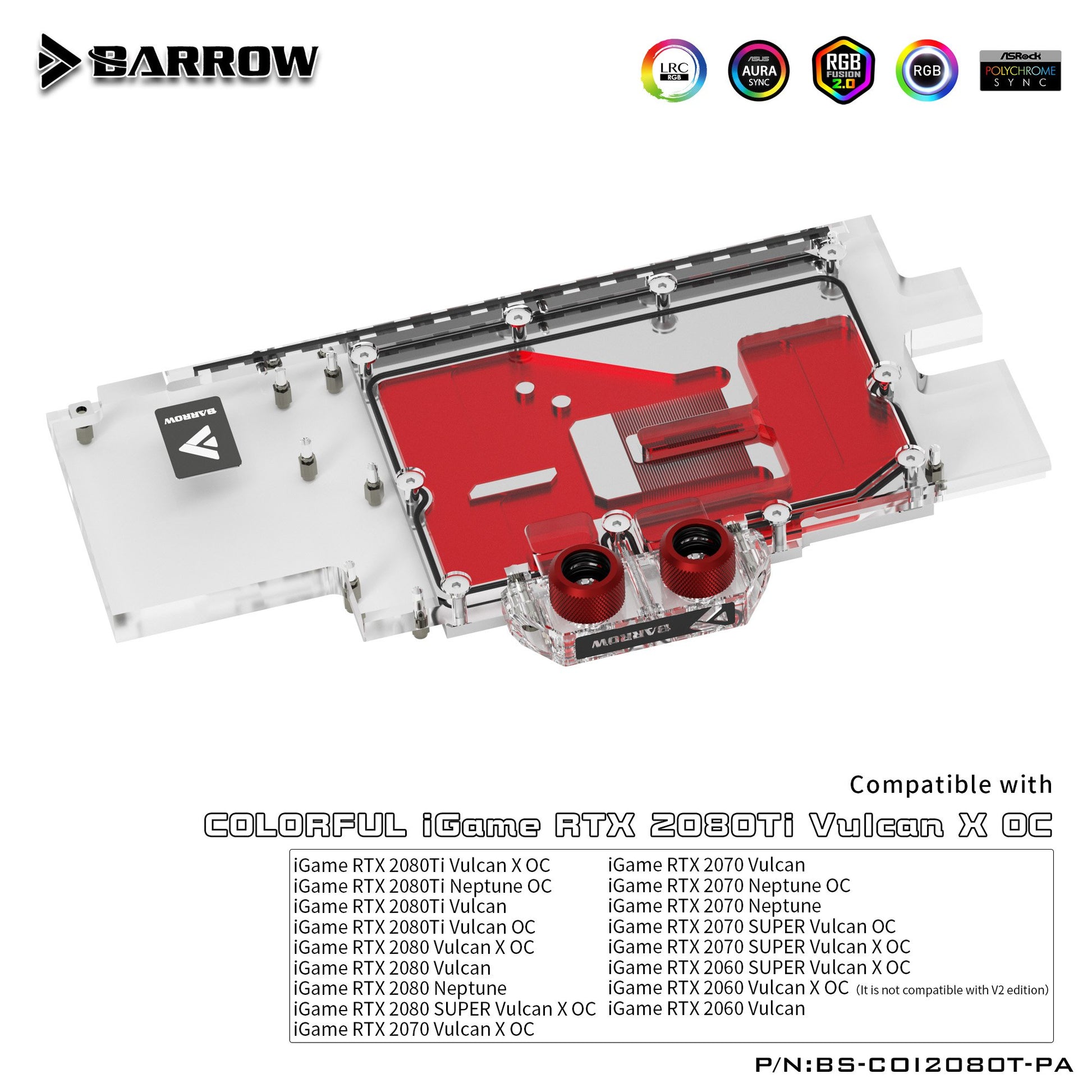 FormulaMod Barrow RTX 2080Ti full-cover GPU waterblock — silent local AI workload cooling (view 3)