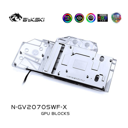 FormulaMod Bykski RTX 2070 SUPER full-cover GPU waterblock — silent local AI workload cooling (view 2)