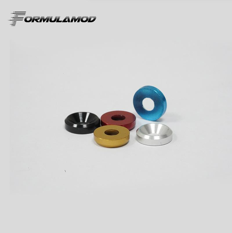 FormulaMod Fm-DP, Aluminum Alloy M3/M4 Gaskets, Multiple Colour Decorative Gasket, 1 Set 5 Pcs, For M3/M4 Screws
