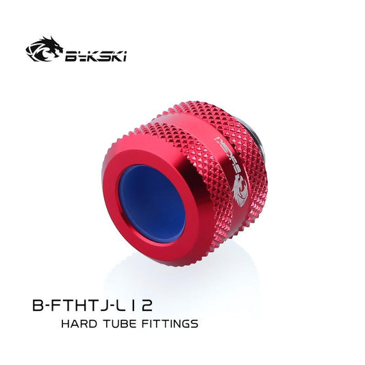 Bykski B-FTHTJ-L12, Anti-off Type Hard Tube Fittings, For OD12mm Hard Tubes, Diamond Pattern, | Water Cooling Fitting