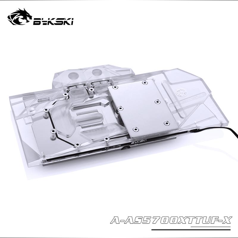 Bykski A-AS5700XTTUF-X Full Cover Graphics Card Water Cooling Block For Asus TUF3 RX5700XT O8G GAMING