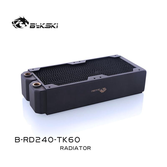 Bykski B-RD240-TK60, radiateurs à triple rangée de 240 mm, épaisseur de 60 mm, radiateurs de refroidissement par eau standard, adaptés aux ventilateurs de 120 * 120 mm