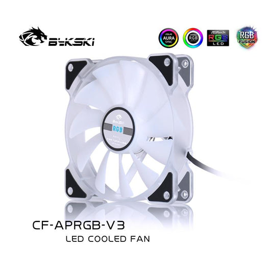 Bykski RGB 12v Computer Fan 120mm Mute Water Cooling Fan For PC Case 120/240/480 Radiator Colorful | Custom Loop Radiator