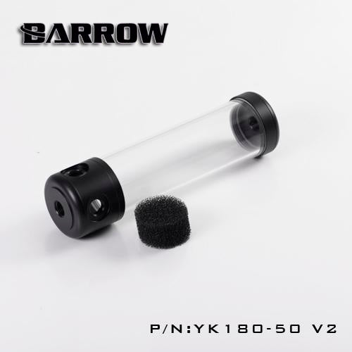 Barrow YK-50V2, 50mm Diameter Acrylic Cylindrical Tanks , Transparent Wall, 130/180/230/280mm Length , Water Cooling Reservoirs