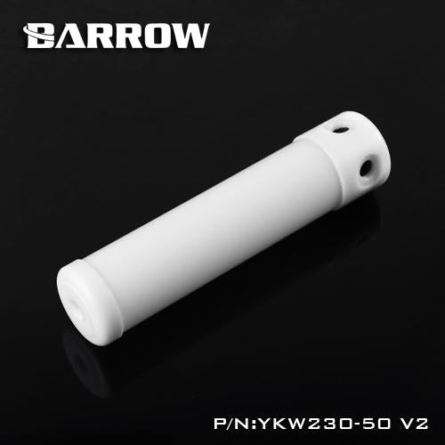 Barrow YKW-50V2, réservoir d'eau cylindrique en acrylique de 50 mm de diamètre, mur blanc, longueur 130/180/230 mm, réservoirs de refroidissement par eau