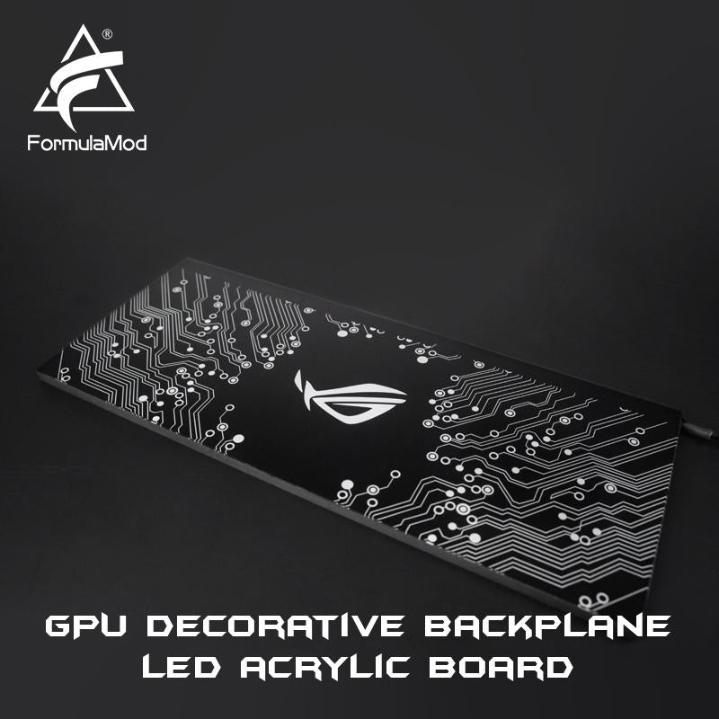 FormulaMod Fm-DB, Gpu Decorative Backplate, With 5v 3pin Lighting LED Acrylic Backplane, Can Sync To | RGB Lighting