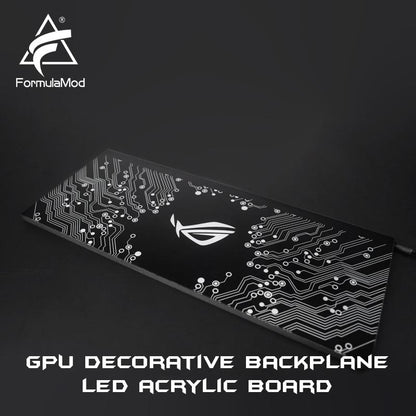 FormulaMod Fm-DB, Gpu Decorative Backplate, With 5v 3pin Lighting LED Acrylic Backplane, Can Sync To | RGB Lighting