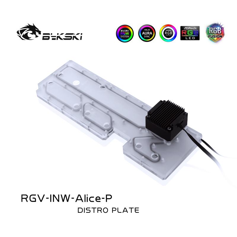 Bykski In Win Alice Case Waterway Boards RBW 5V Lighting For Intel CPU Block & Single GPU Water Distribution Plate