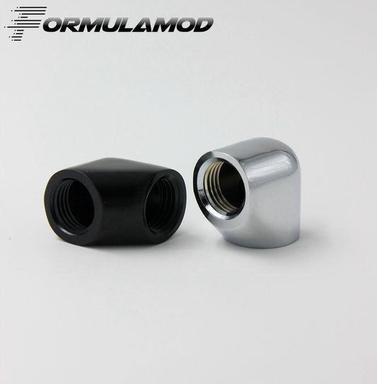 FormulaMod Fm-D90 Black/Silvery double internal G1/4'' thread 90 degree Fitting Adapter water cooling Adaptors