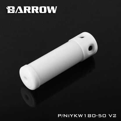 Barrow YKW-50V2, 50mm Diameter Acrylic Cylindrical Water Tank , White Wall , 130/180/230mm Length , Water Cooling Reservoirs