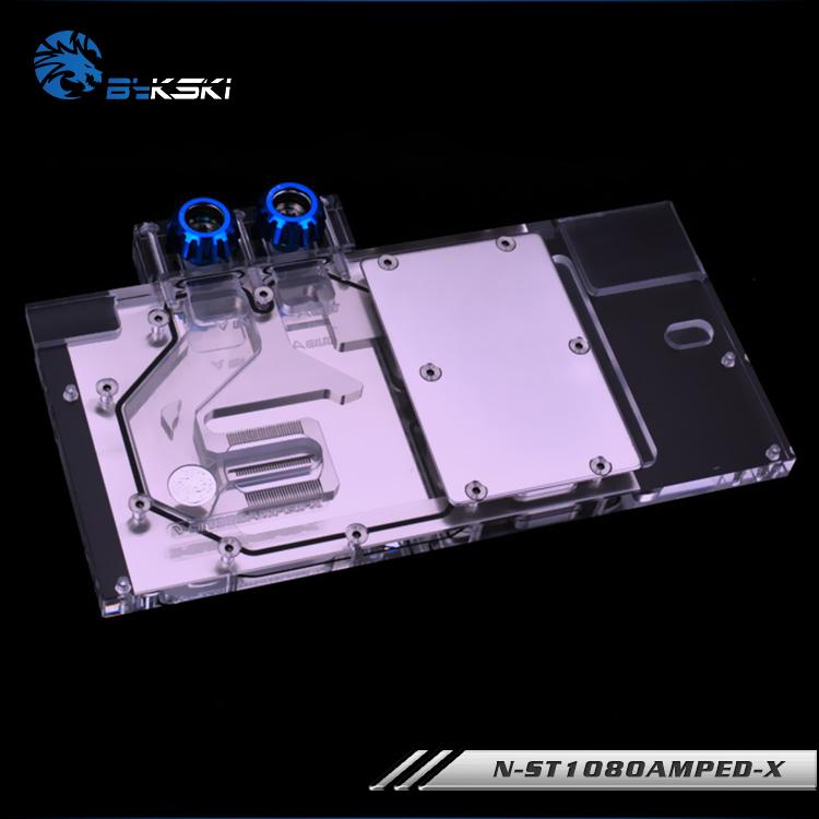 Bykski N-ST1080AMPED-X, Full Cover Graphics Card Water Cooling Block RGB/RBW for Zotec GTX 1080TI/1080 | Water Cooling Block