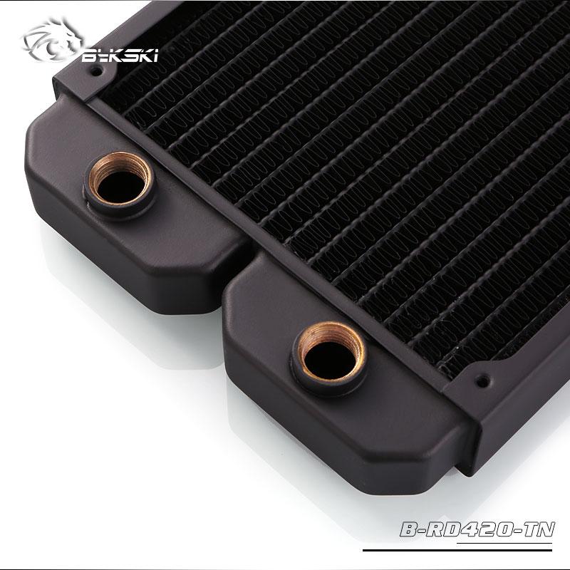 Bykski B-RD420-TN, 420mm Single Row Radiators, 28mm Thickness, Standard Water Cooling Radiators , | Water Cooling Accessory