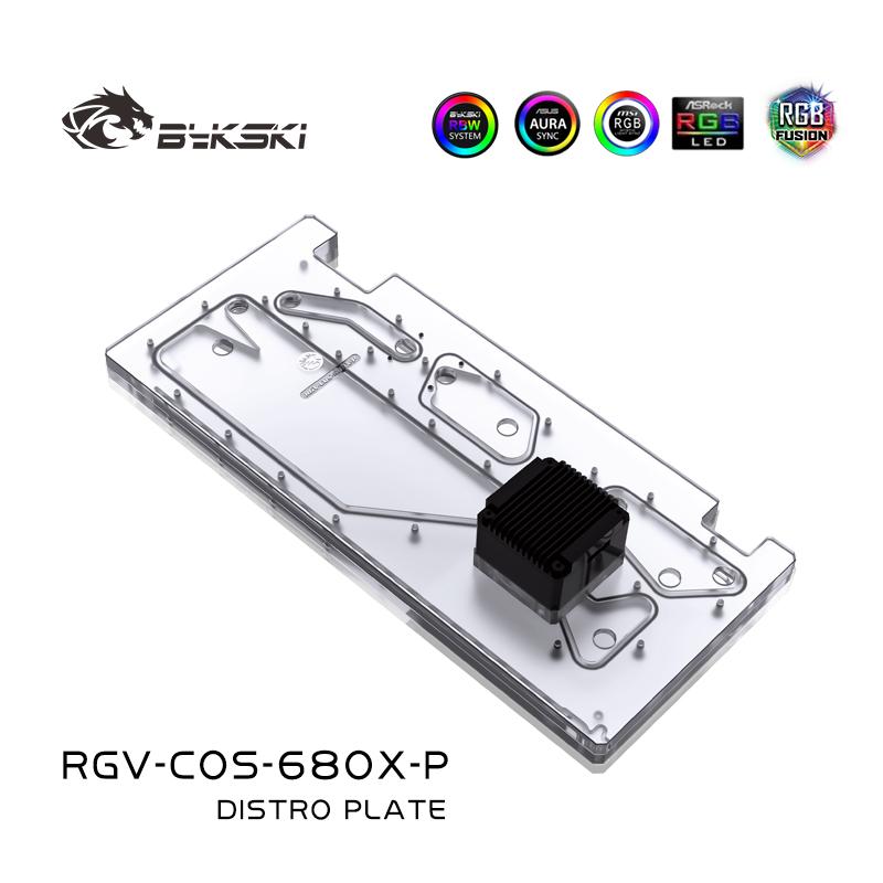 Bykski Distro Plate For Corsair 680X Case, Waterway Boards For Intel CPU Water Block & Single GPU Building, RGV-COS-680X-P