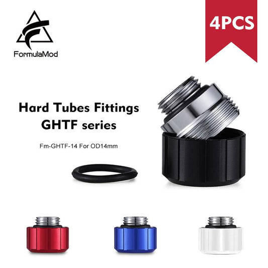 Water Cooling Adapter Hard Tube Fitting Formulamod G1/4" For Od14mm Computer Case Copper & Aluminum Rigid Pipe