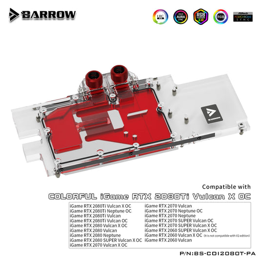 FormulaMod Barrow RTX 2080Ti full-cover GPU waterblock — silent local AI workload cooling