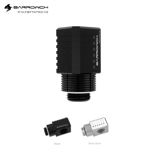 Barrowch 45 90 Degree Rotary Adapter Fitting, Limited Version for Water Cooling Tube Angled Fitting， FBFTWT 45/90-V2