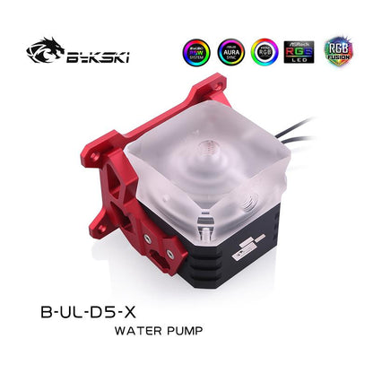 Bykski B-UL-D5-X, D5 Pump With Bracket & Armor, Aluminum Alloy Bracket And Armor, Head 3.8 Meters, Flow | Water Cooling Pump