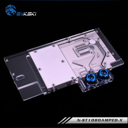 Bykski N-ST1080AMPED-X, Full Cover Graphics Card Water Cooling Block RGB/RBW for Zotec GTX 1080TI/1080 | Water Cooling Block