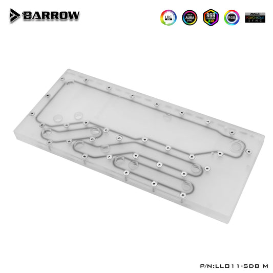 Barrow LLO11-SDB M, Waterway Boards For LIAN LI O11 MINI Case, Compatible With 18w/D5 Pump | Water Cooling Pump