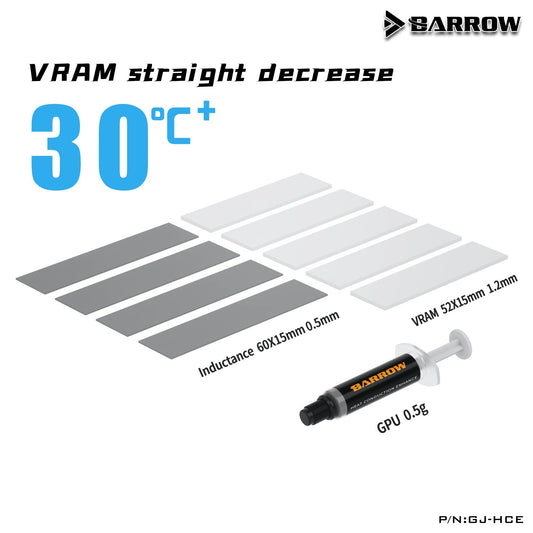 Barrow Silicon Grease Thermal Pad Kit For GPU Water Cooling Block Heat Dissipation, High Performance | Water Cooling Block