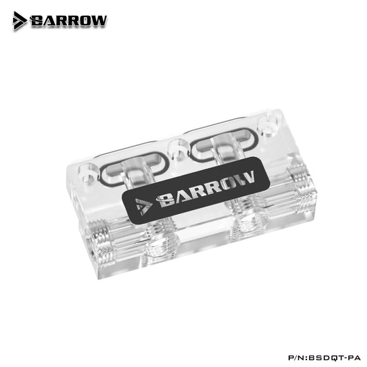Barrow BSDQT-PA Multifunctional Acrylic Change Direction L-type GPU Block Bridge, For Barrow's GPU Water Block Refit