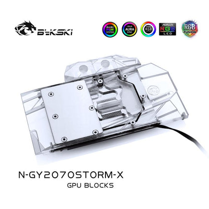 FormulaMod Bykski RTX 2070 full-cover GPU waterblock — silent local AI workload cooling (view 3)