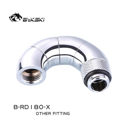 Bykski B-RD180-SK, 180 Degree Zigzag Rotatable Fittings, Four-stage Male To Female Rotatable Fittings