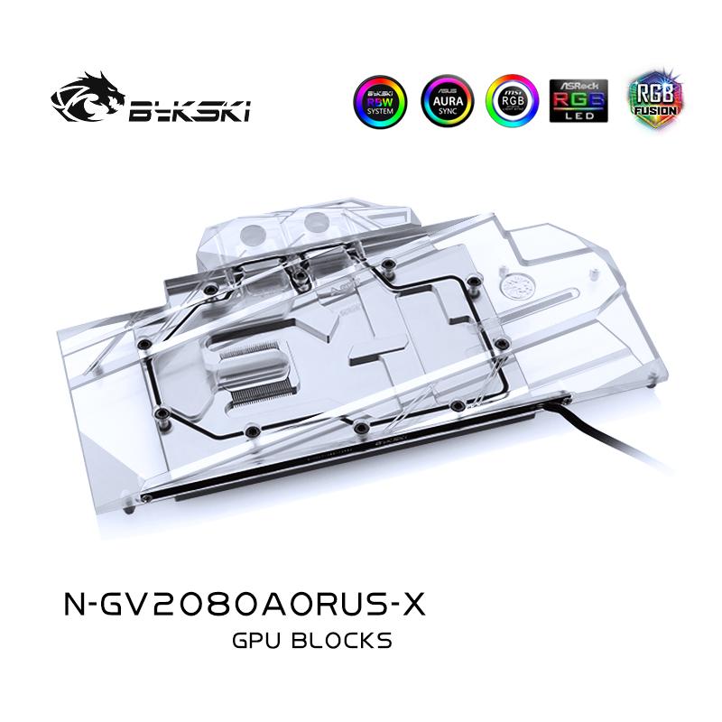Bykski Full Cover Graphics Card Water Cooling Block For Gigabyte AORUS RTX2080 Xtreme 8G/ RTX2070 Xtreme, N-GV2080AORUS-X