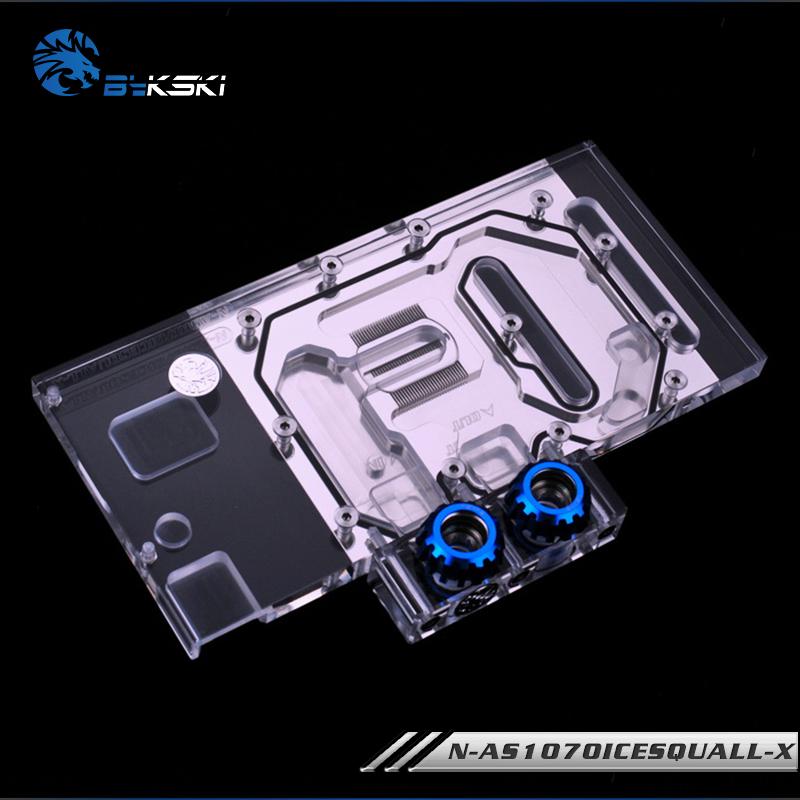 Bykski N-AS1070ICESQUALL-X,Full Cover Graphics Card Water Cooling Block, For Asus GTX1060 O3G/O6G, | Water Cooling Block