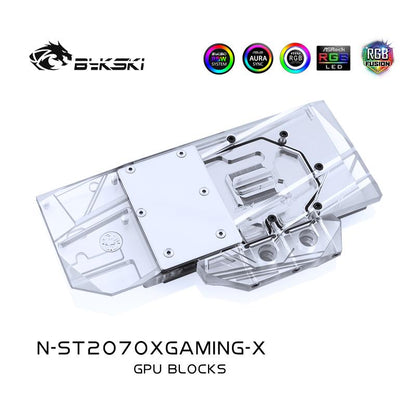 Bykski N-ST2070XGAMING-X, bloc de refroidissement par eau de carte graphique à couverture complète, pour Zotac RTX2070 8GD6/6GD6 X-Gaming OC, GTX1660Ti 6GD6