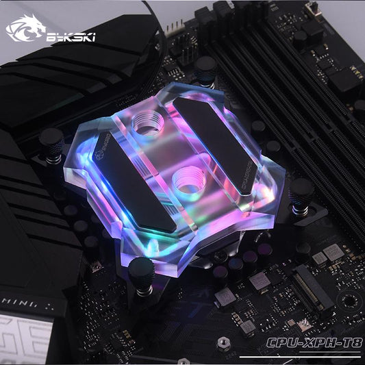 Bykski CPU-XPH-T8 CPU Water Cooling Block For Intel Lga115x/2011/2066 RGB/RBW Lighting Mechanical | Water Cooling Block