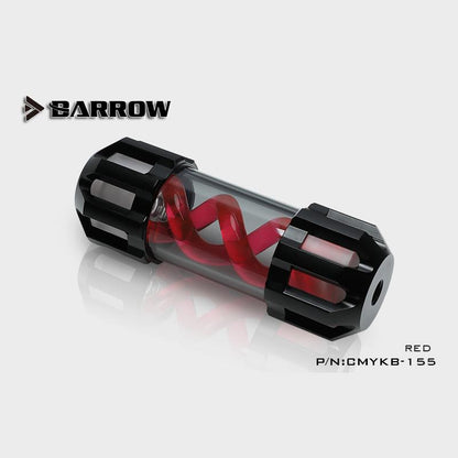 Barrow CMYKB-155 Dark Night Virus-T Reservoirs Aluminum Alloy Cover + Acrylic Body Multiple Color Spiral 155mm