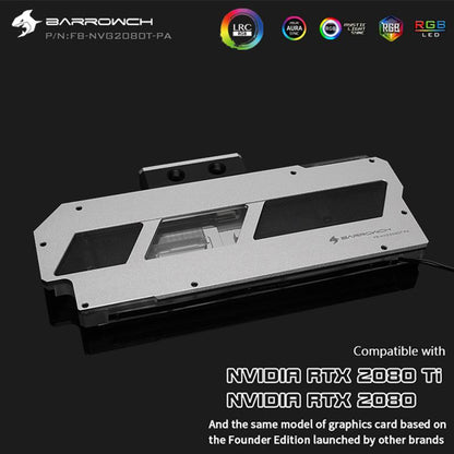 FormulaMod Barrow RTX 2080Ti full-cover GPU waterblock — silent local AI workload cooling (view 2)