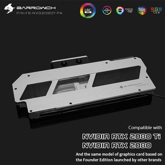 FormulaMod Barrow RTX 2080Ti full-cover GPU waterblock — silent local AI workload cooling (view 2)