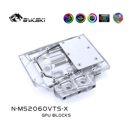 Bykski N-MS2060VTS-X GPU Water Cooling Block For MSI RTX 2060 Ventus XS 6G OC / GTX 1660 Ventus XS 6G | Water Cooling Block