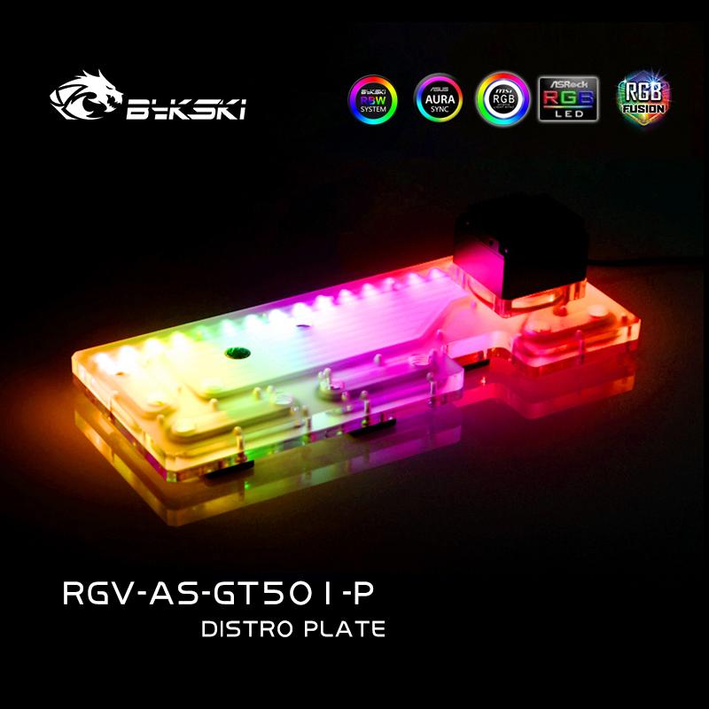 Bykski Distro Plate For ASUS TUF GT501 Case, Waterway Boards For Intel CPU Water Block & Single GPU Building, RGV-AS-GT501-P