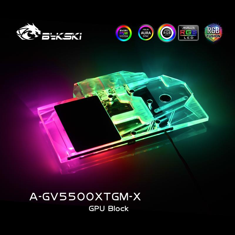 Bykski GPU Water Cooling Block For Gigabyte RX5500XT GAMING OC 8G, Computer Component Heat Dissipation, A-GV5500XTGM-X